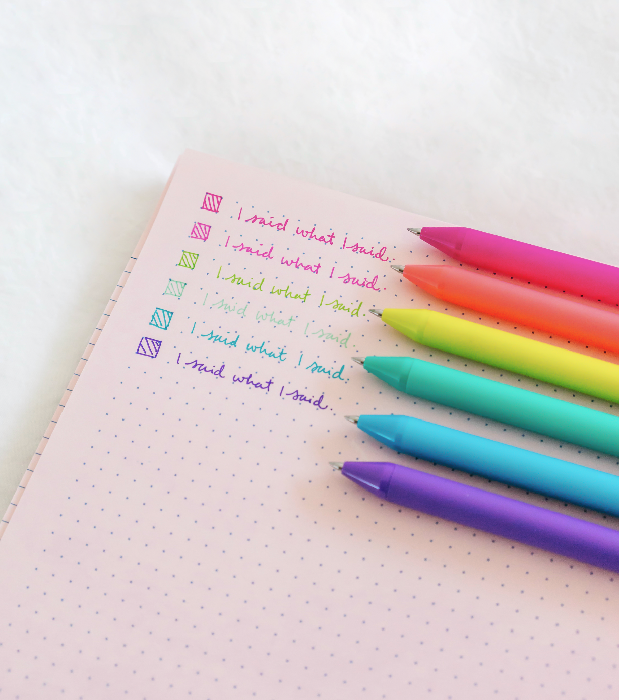 Stylo encre colorée
