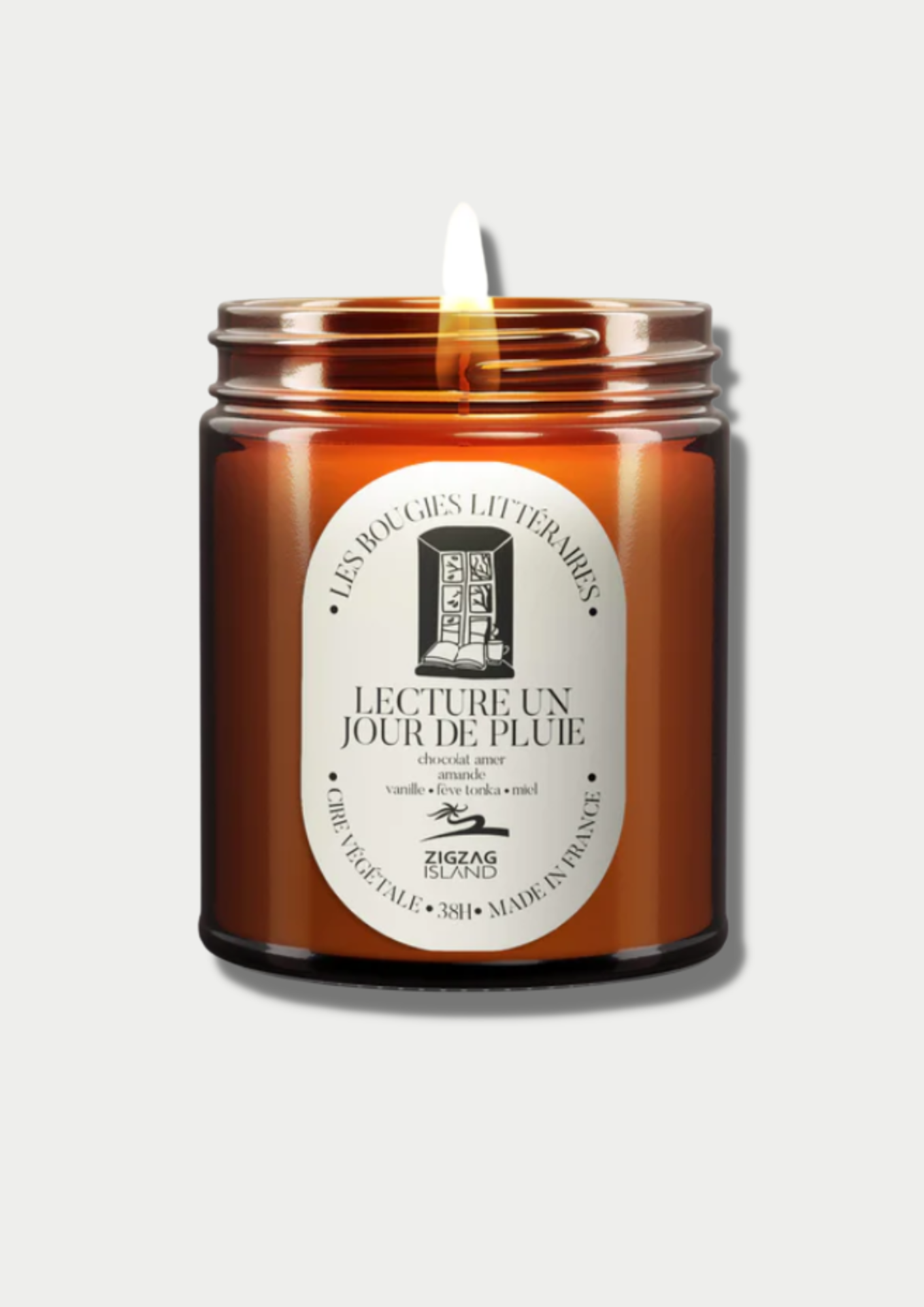 Zigzag Island - Bougie végétale "Jour de pluie" en pot d'apothicaire