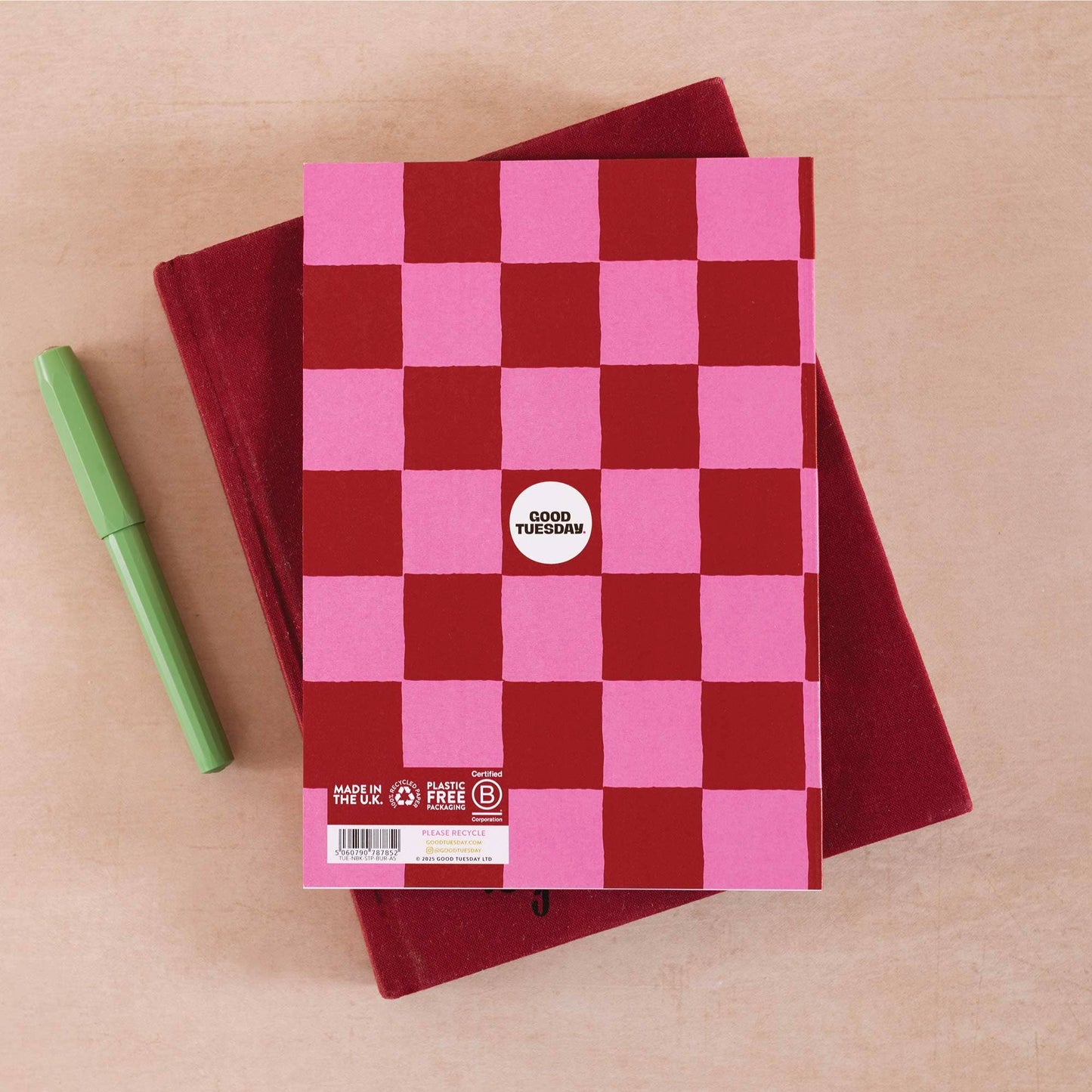 Good Tuesday (Once Upon a Tuesday) - Carnet à carreaux A5 bordeaux
