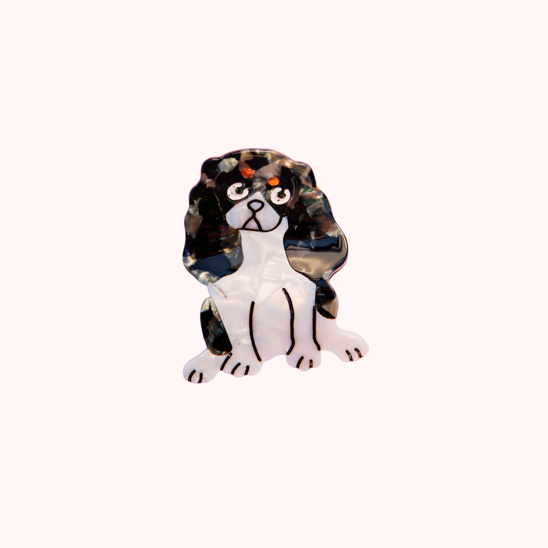 Barrette chien assis