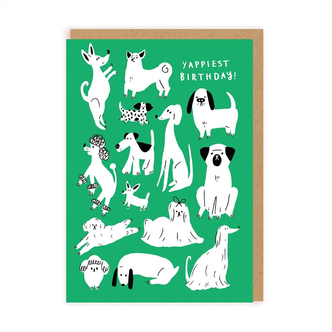 Carte de vœux Yappy Birthday Dogs