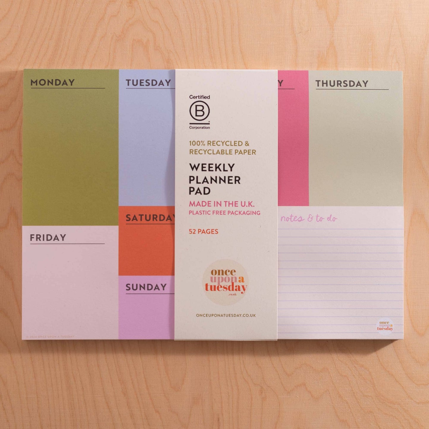 Good Tuesday (Once Upon a Tuesday) - Bloc-notes hebdomadaire A4 | Block My Life