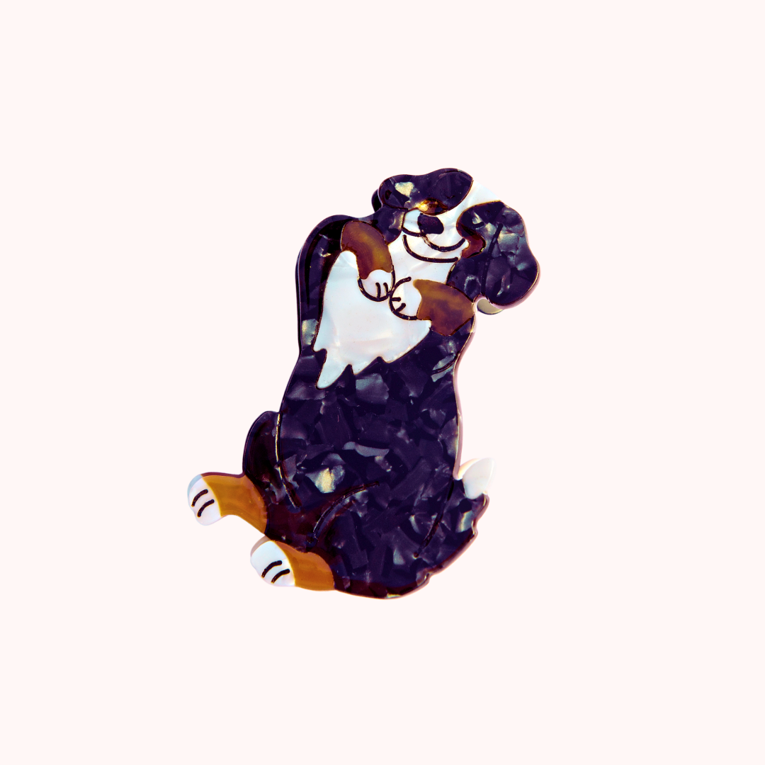 Barrette chien couché - Bouvier