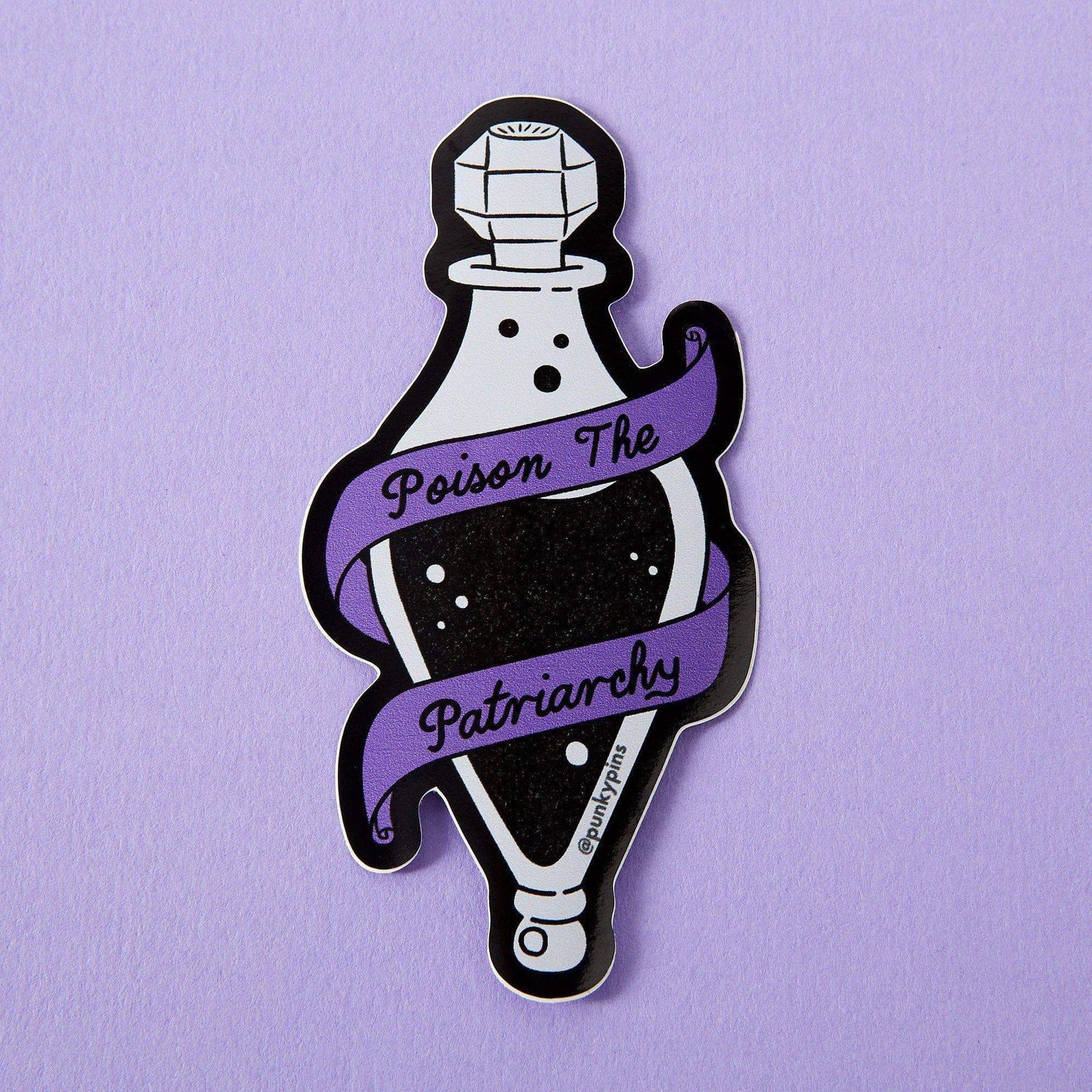Punky Pins - Autocollant pour ordinateur portable Poison the Patriarchy