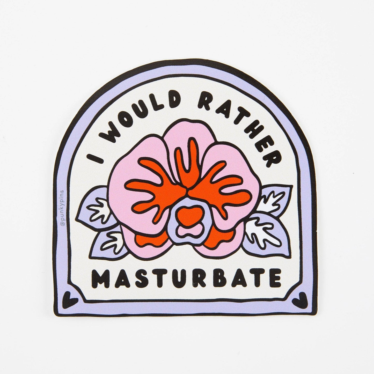 Punky Pins - Autocollant vinyle « Je préfère me masturber »