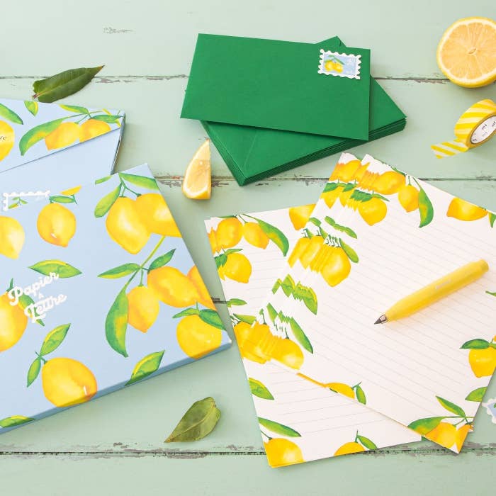 Quartier Libre Papier - Coffret de Papier à Lettre Citrons Quartier Libre