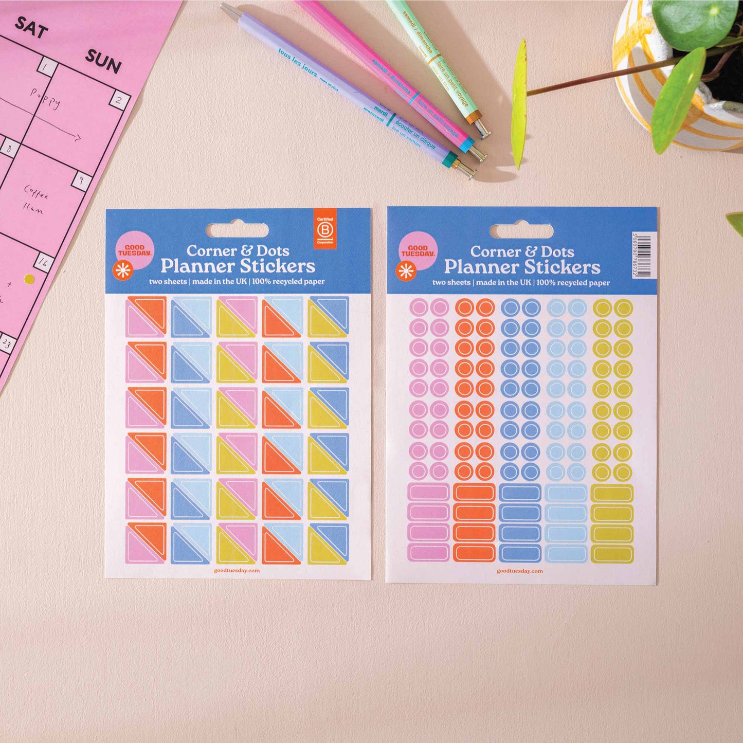 Good Tuesday (Once Upon a Tuesday) - Autocollants de planificateur Corner & Dot | Autocollants en papier recyclé