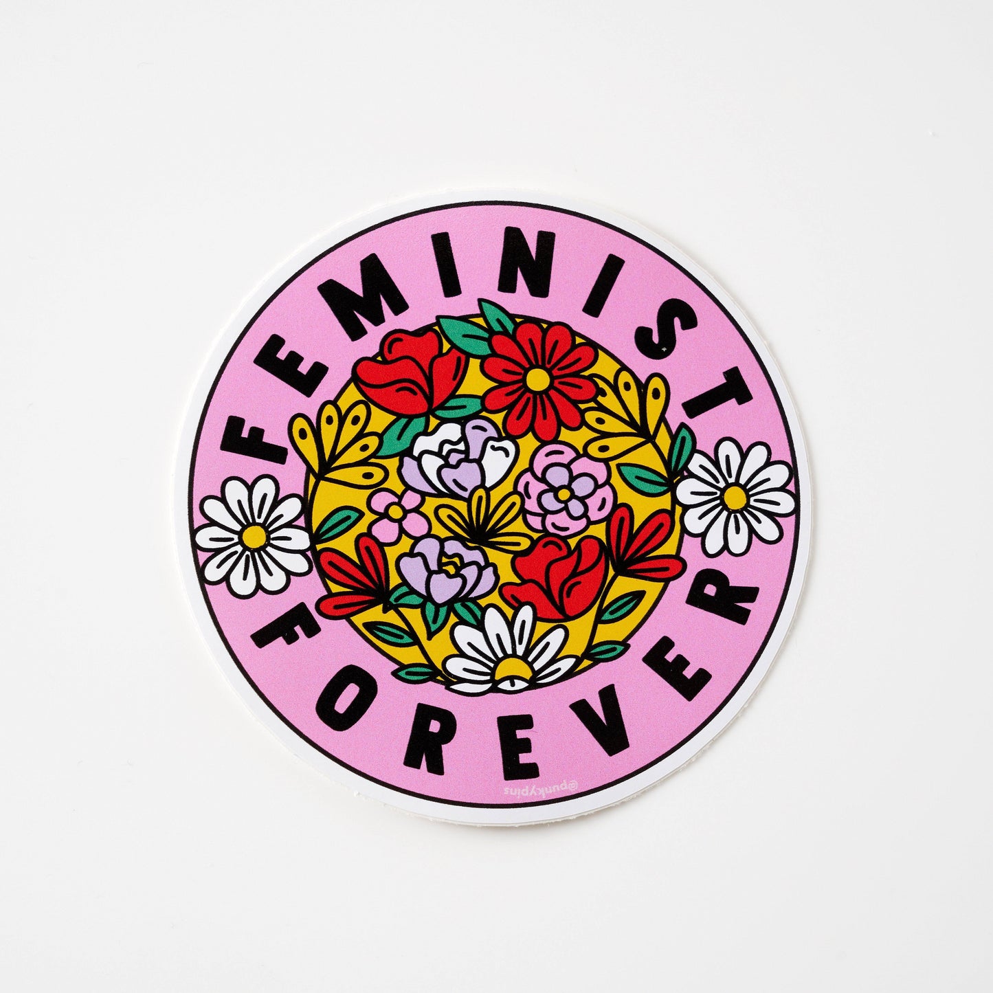 Punky Pins - Autocollant en vinyle Feminist Forever
