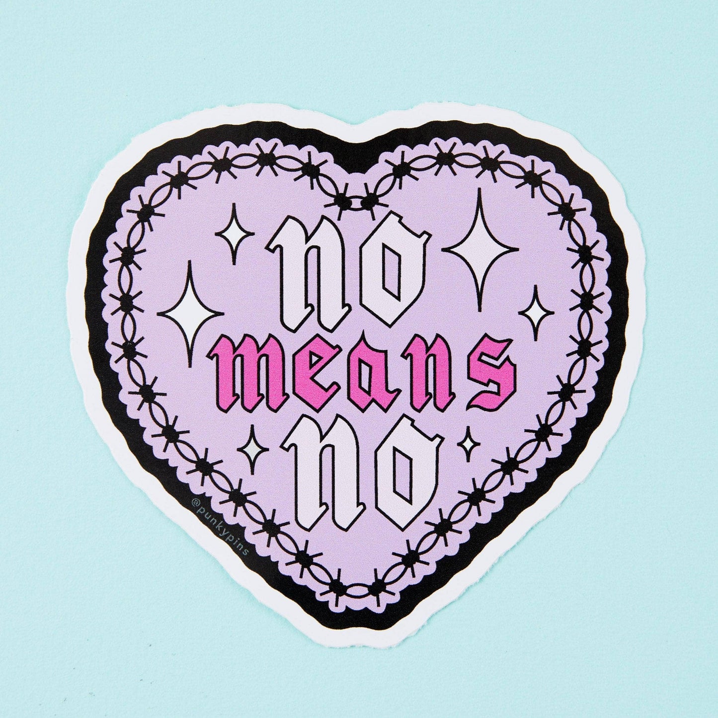 Punky Pins - Autocollant en vinyle No Means No