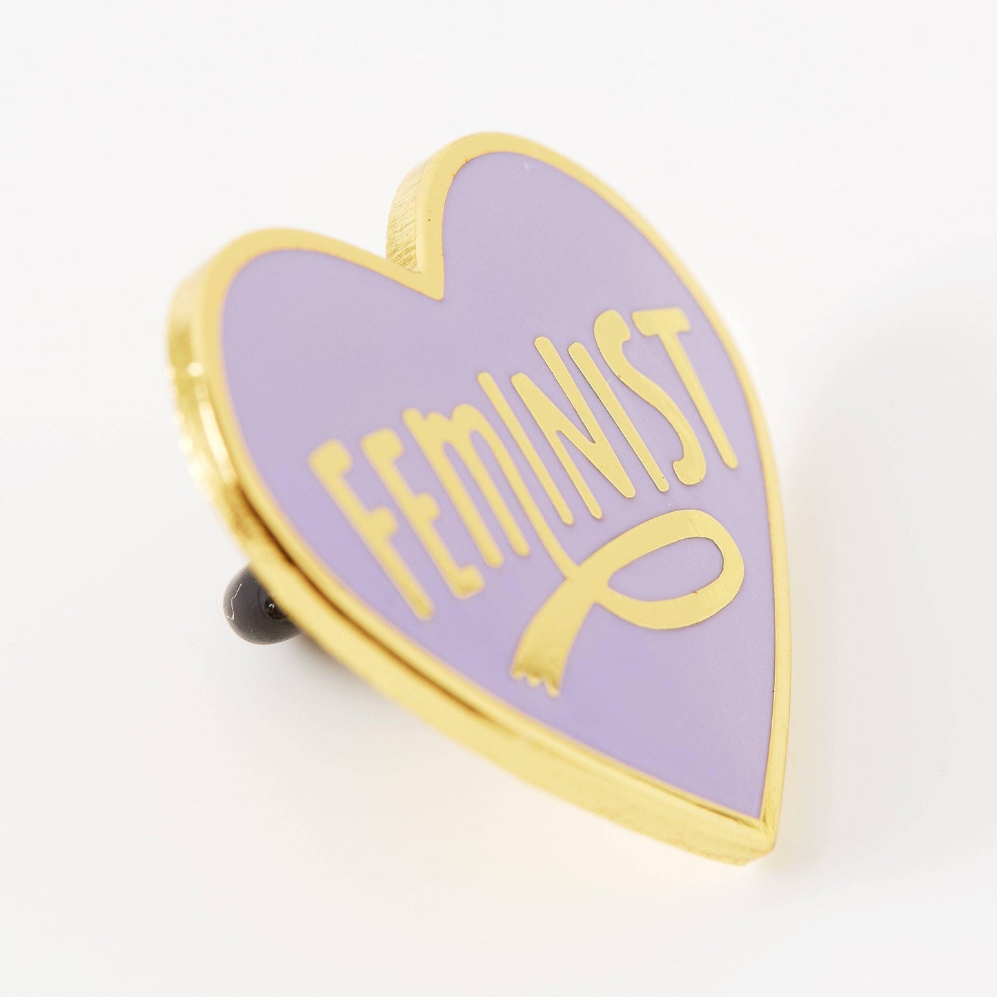 Punky Pins - Broche en émail lilas Feminist Heart - Édition limitée