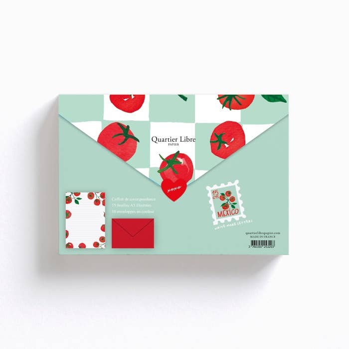 Quartier Libre Papier - Coffret de Papier à Lettre Tomates Quartier Libre