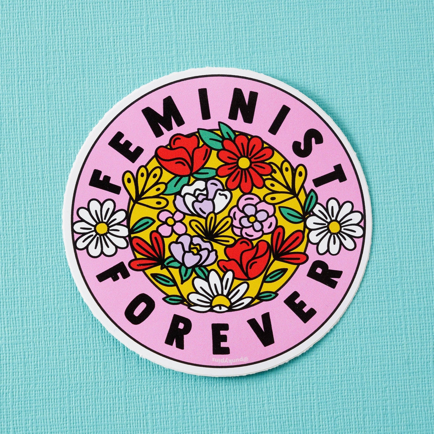 Punky Pins - Autocollant en vinyle Feminist Forever