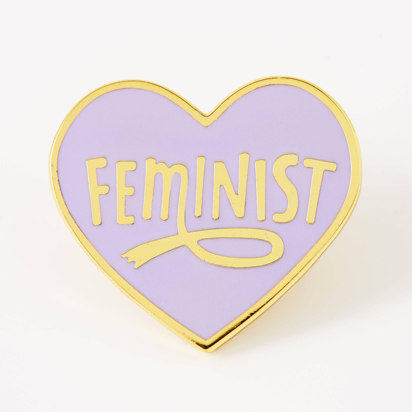 Punky Pins - Broche en émail lilas Feminist Heart - Édition limitée