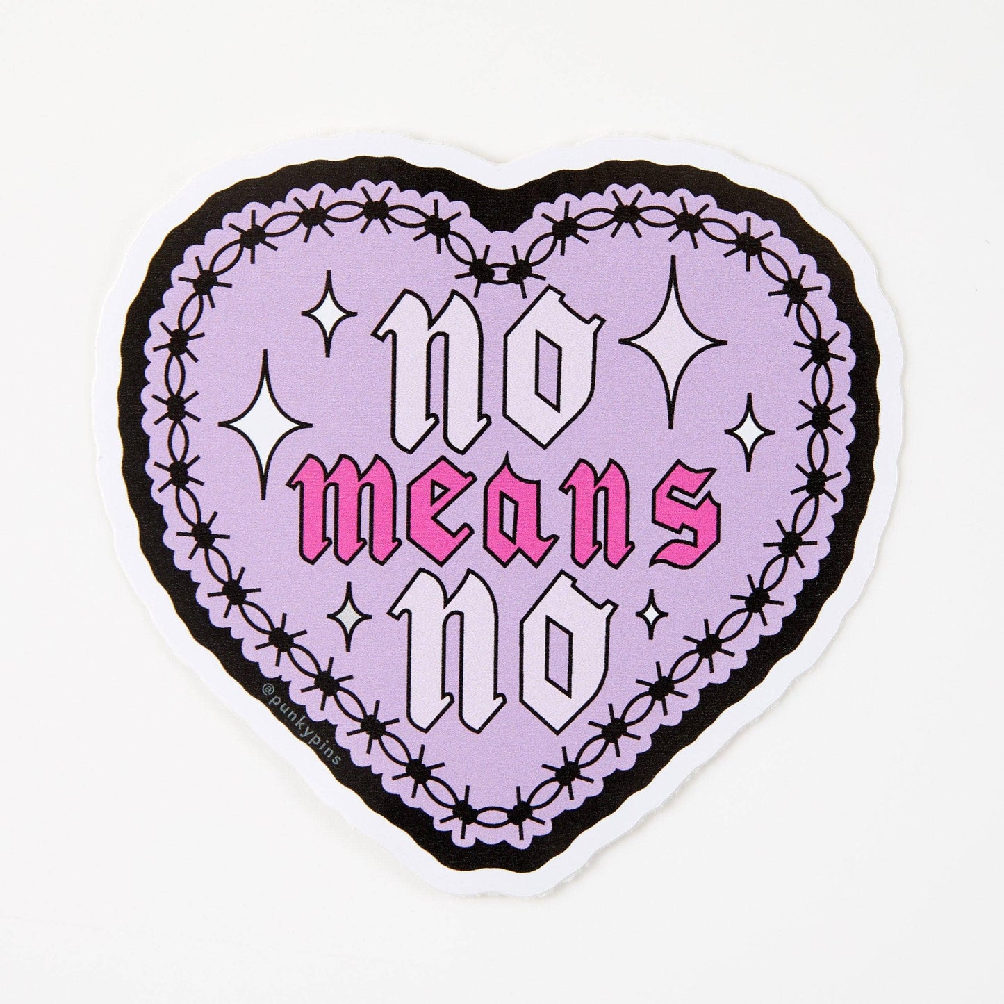 Punky Pins - Autocollant en vinyle No Means No