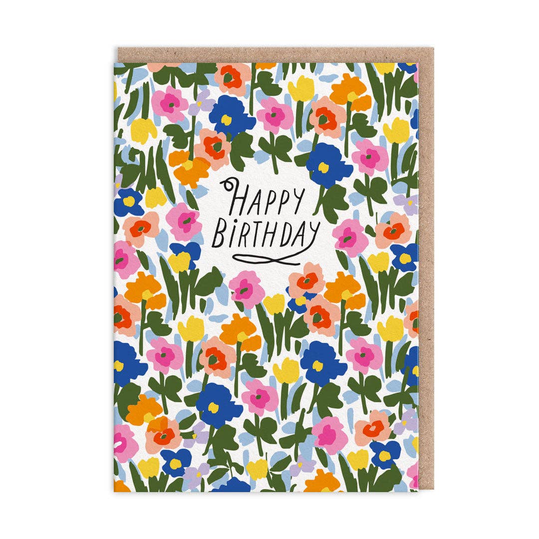 Carte d'anniversaire Fleurs de prairie