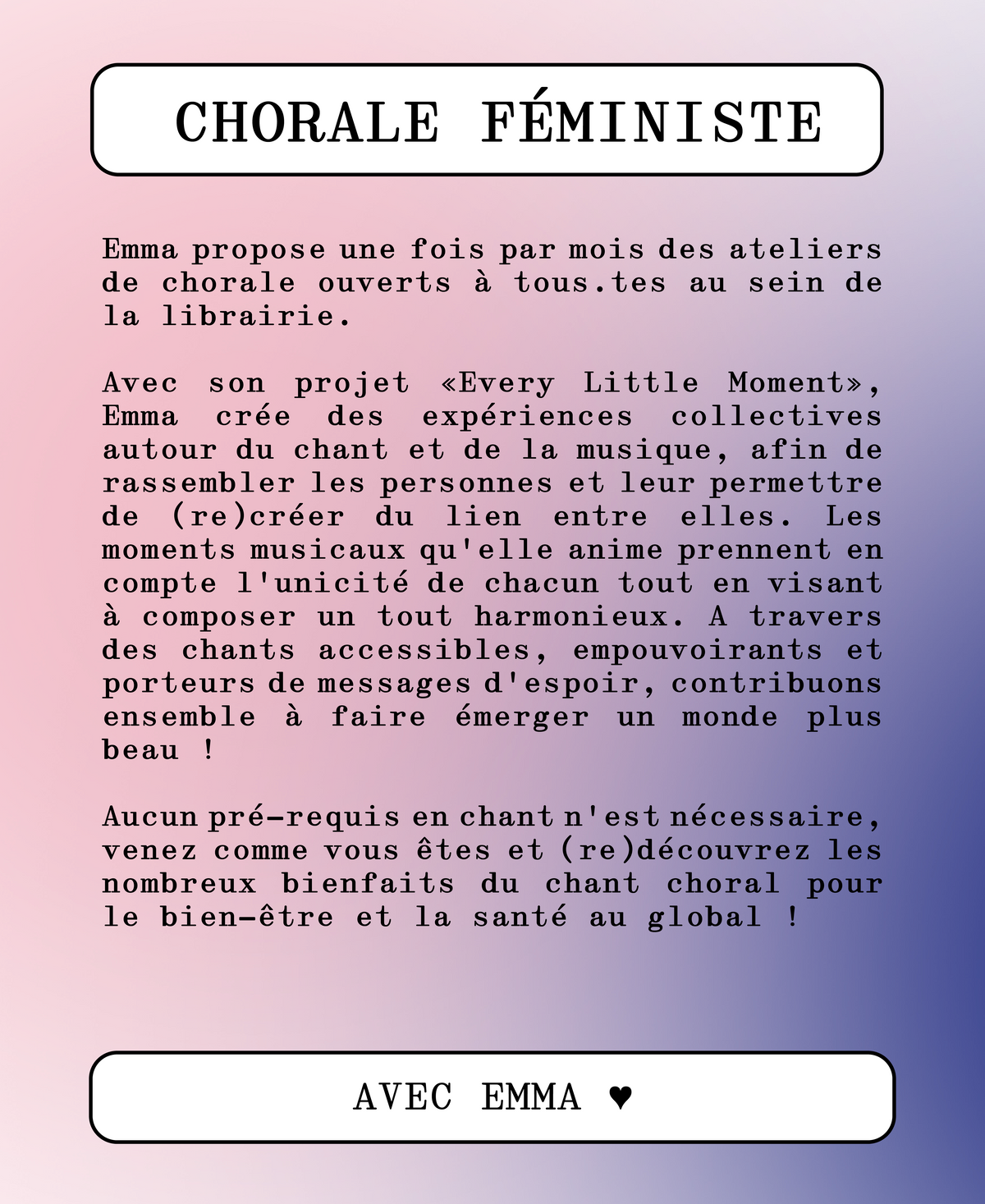 Chorale : 7 décembre