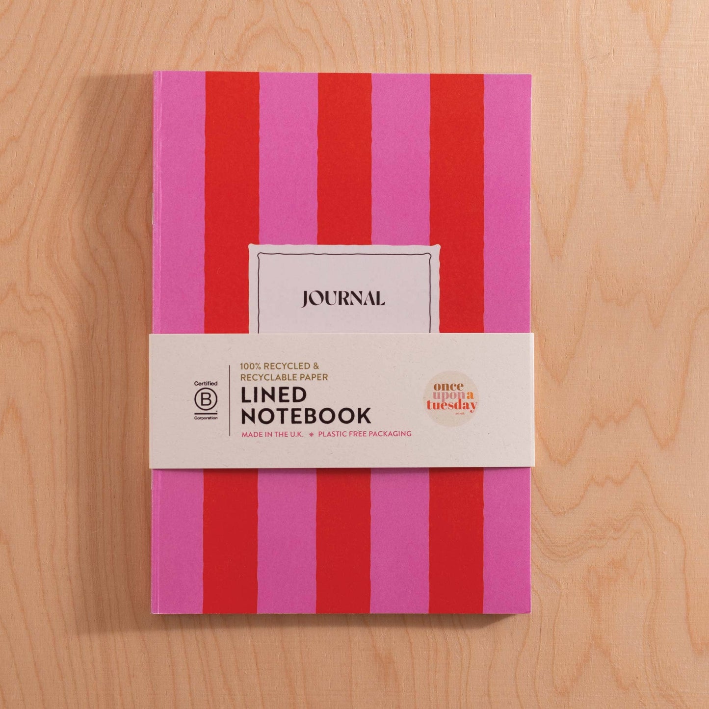 Good Tuesday (Once Upon a Tuesday) - Carnet ligné A5 | Rayure rose vif
