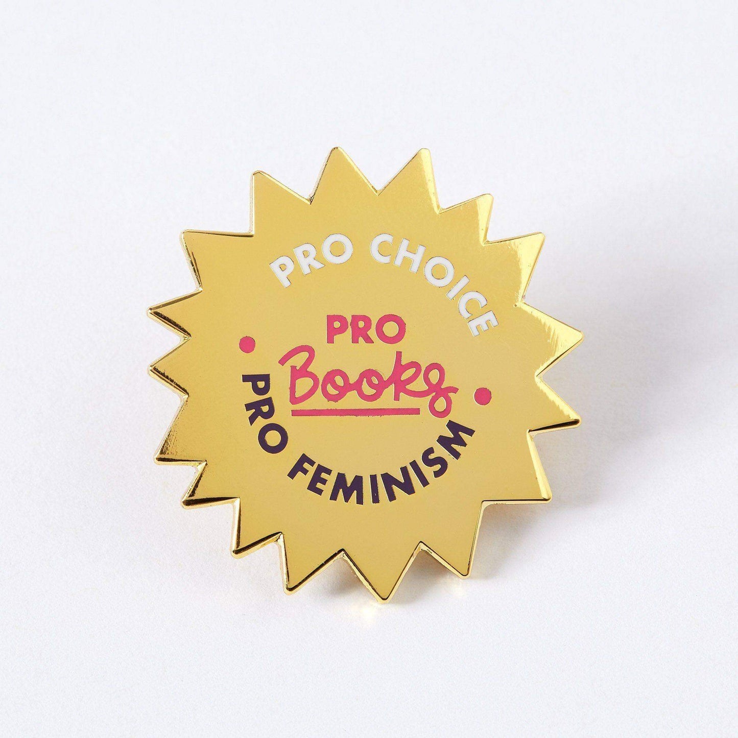 Punky Pins - Épinglette Pro Choice, Pro Books, Pro Feminism