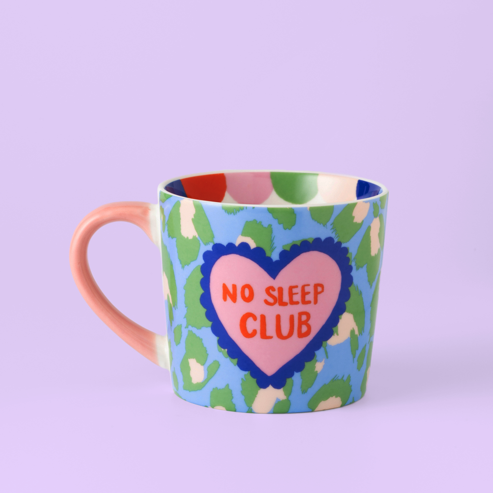 Eleanor Bowmer - Tasse No Sleep Club motif léopard vert