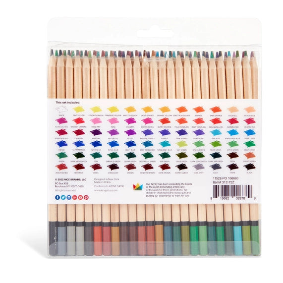 Coffret de crayons de couleur Studio - Mine tendre - 72 couleurs
