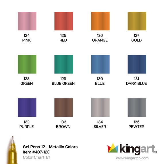 Stylo gels - 12 couleurs