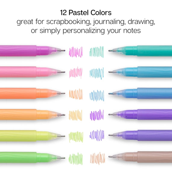 Stylo gels - 12 couleurs