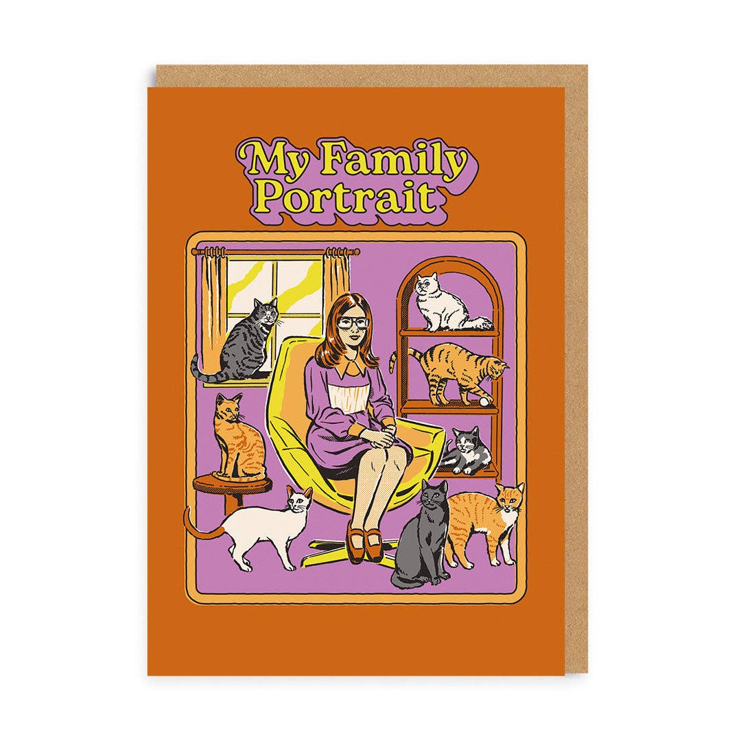 Carte de vœux portrait de famille