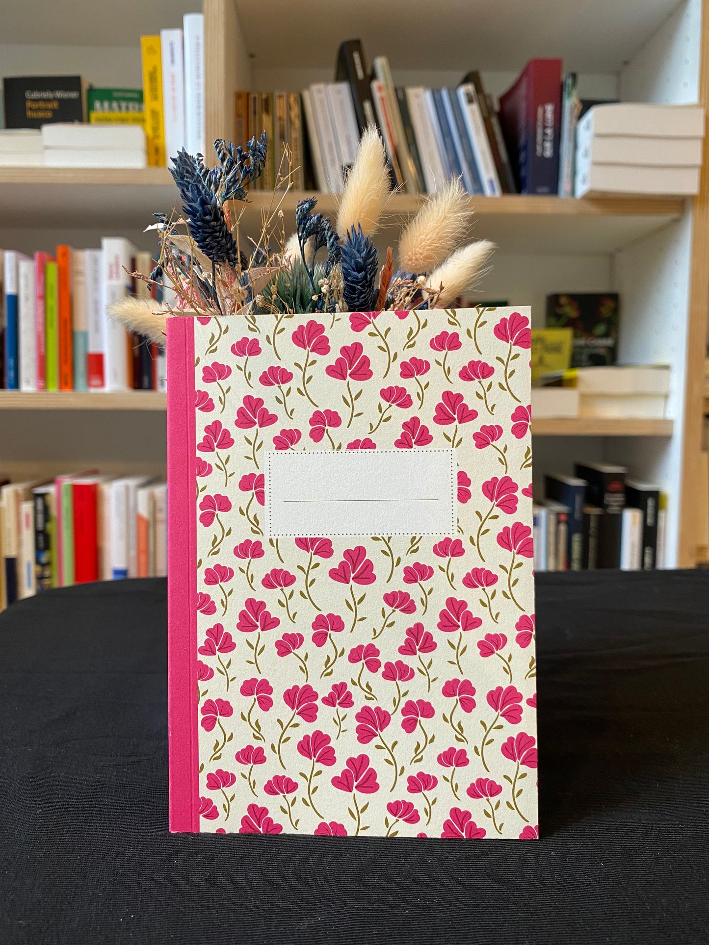 Cahier petit - Fleurs roses