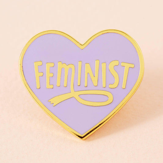 Punky Pins - Broche en émail lilas Feminist Heart - Édition limitée
