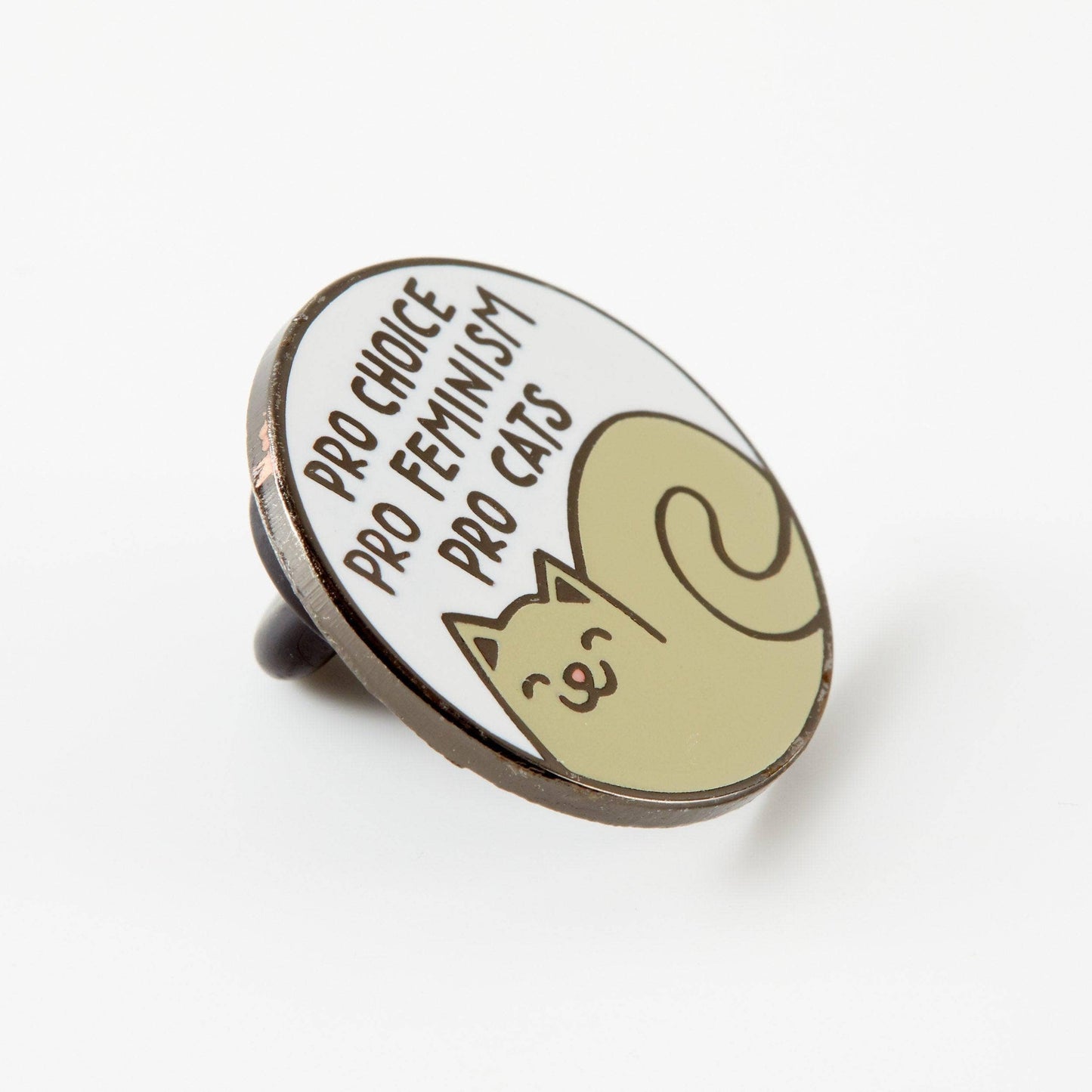 Punky Pins - Broche en émail gris Pro Cats Pro Choice - Édition limitée