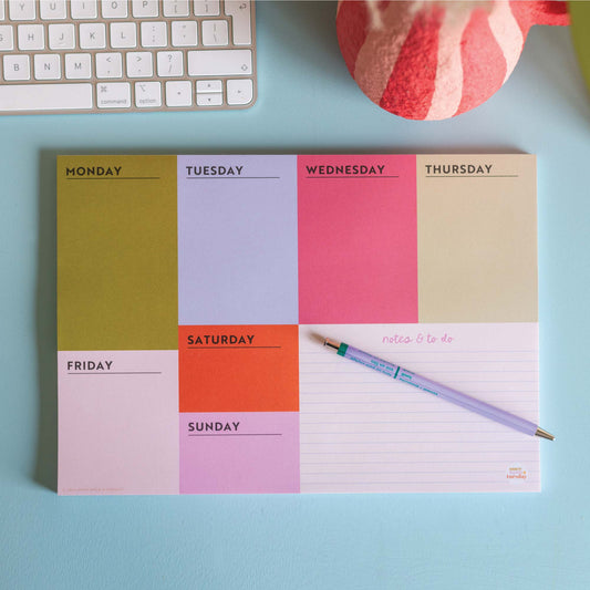 Good Tuesday (Once Upon a Tuesday) - Bloc-notes hebdomadaire A4 | Block My Life