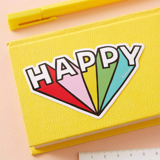 Punky Pins - Autocollant vinyle Happy Large