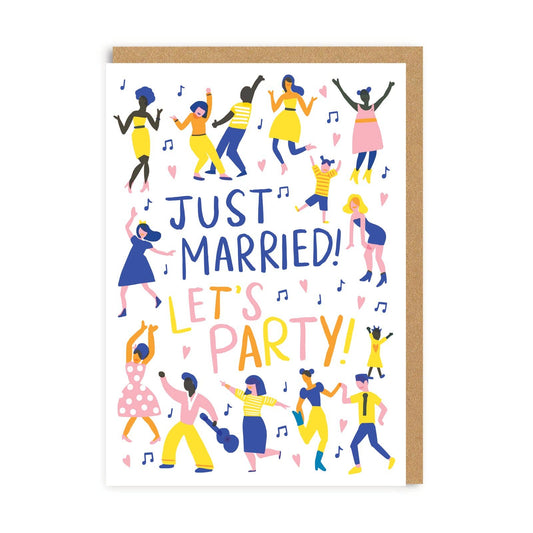 Carte de vœux Just Married Faisons la fête