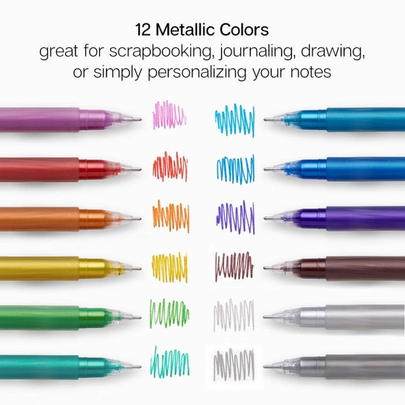 Stylo gels - 12 couleurs