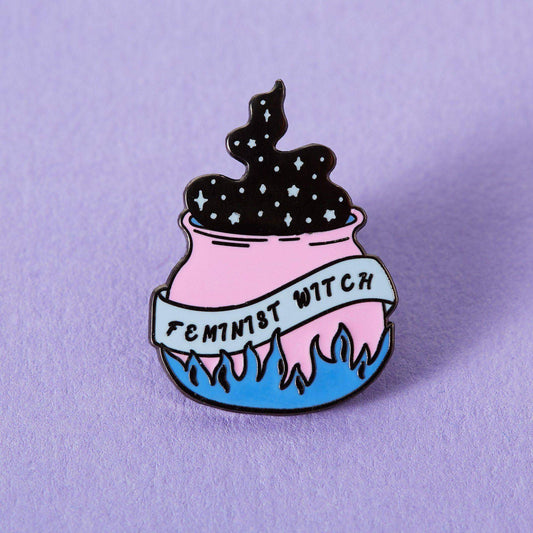 Punky Pins - Épingle en émail féministe Witch Chaudron