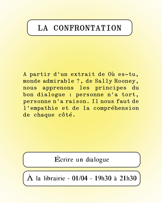 Atelier d'écriture " La confrontation "