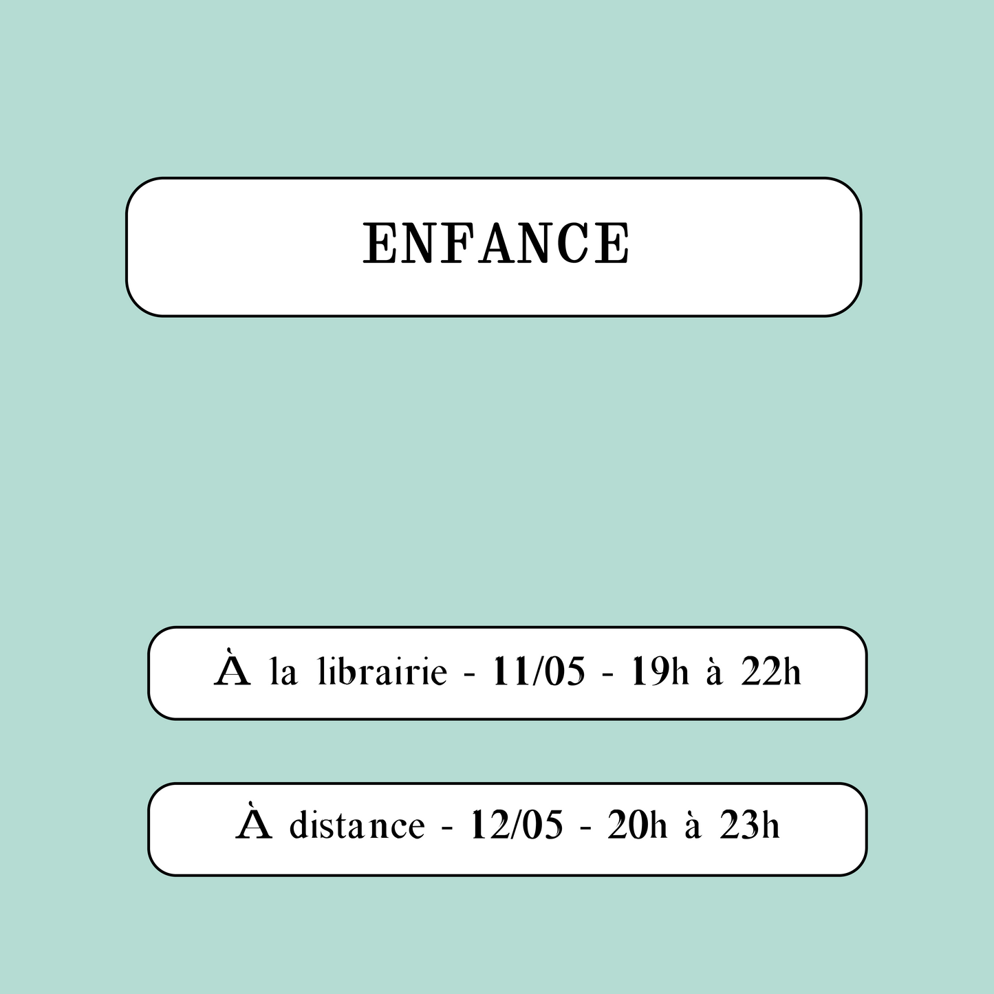 Atelier d'écriture "Enfance" le 11/05
