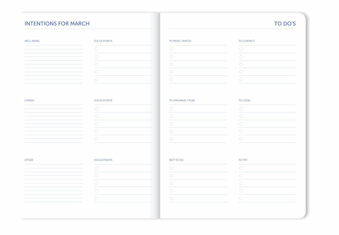 Journal agenda mensuel de 24 mois - A-stationery