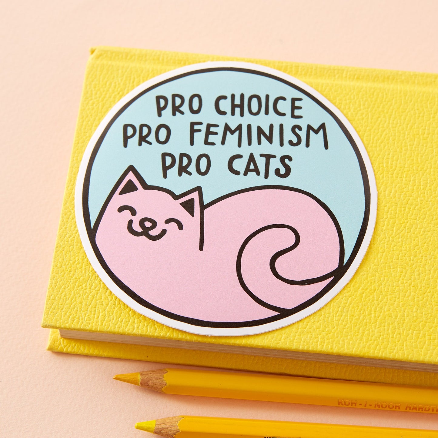 Sticker - Pro feminist, pro choice, pro cats
