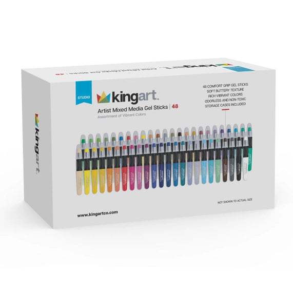 Crayons gel pour techniques mixtes - 48 couleurs