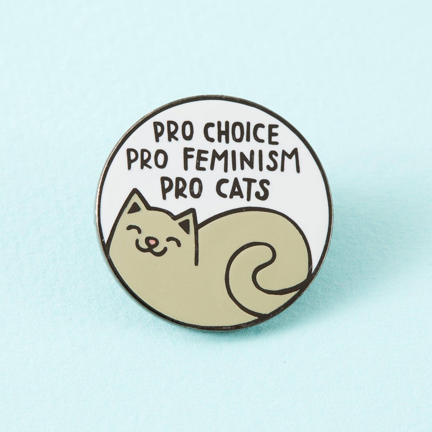 Punky Pins - Broche en émail gris Pro Cats Pro Choice - Édition limitée