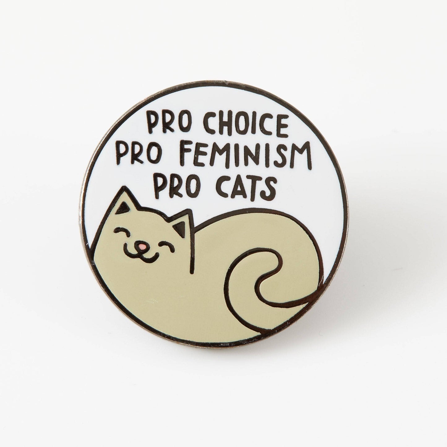 Punky Pins - Broche en émail gris Pro Cats Pro Choice - Édition limitée