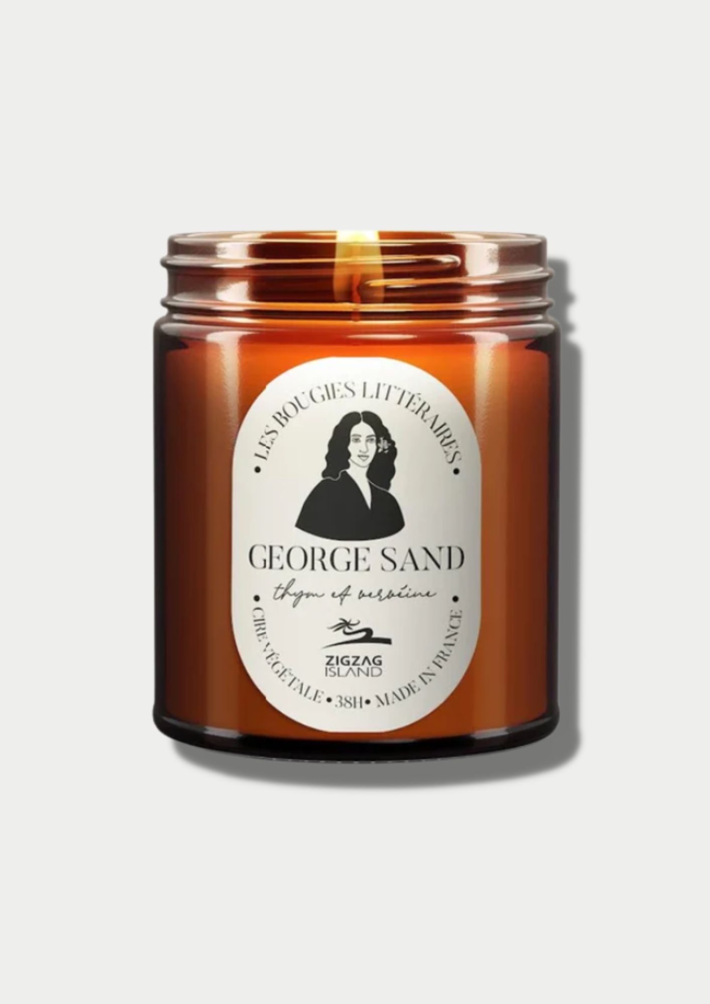 Zigzag Island - Bougie végétale "George Sand" en pot d'apothicaire