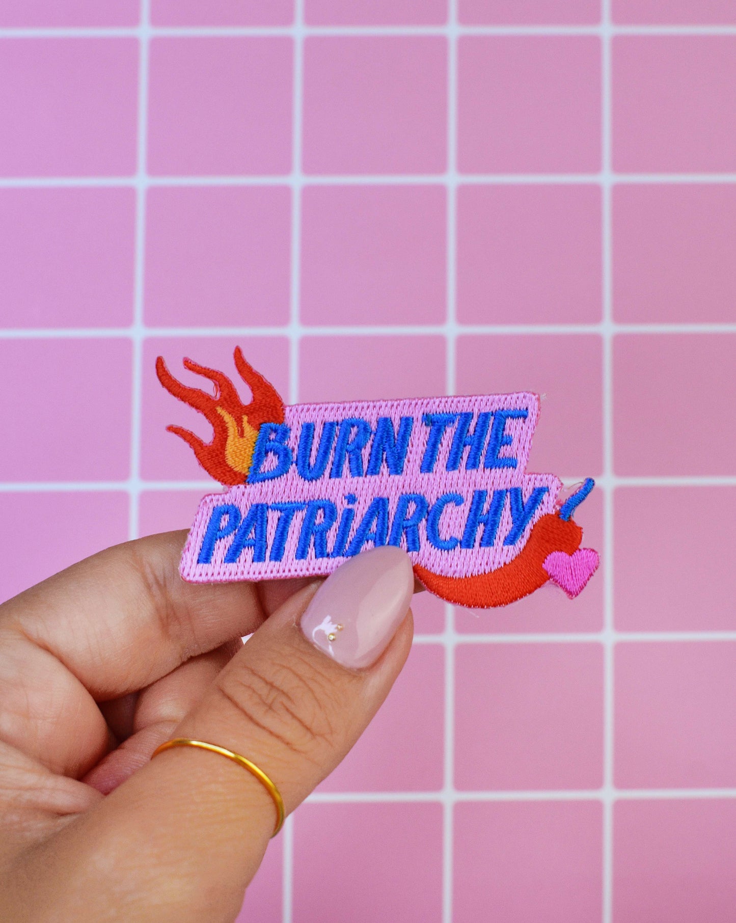 MALICIEUSE - Patch Thermocollant Burn Patriarchy - idée cadeau féministe