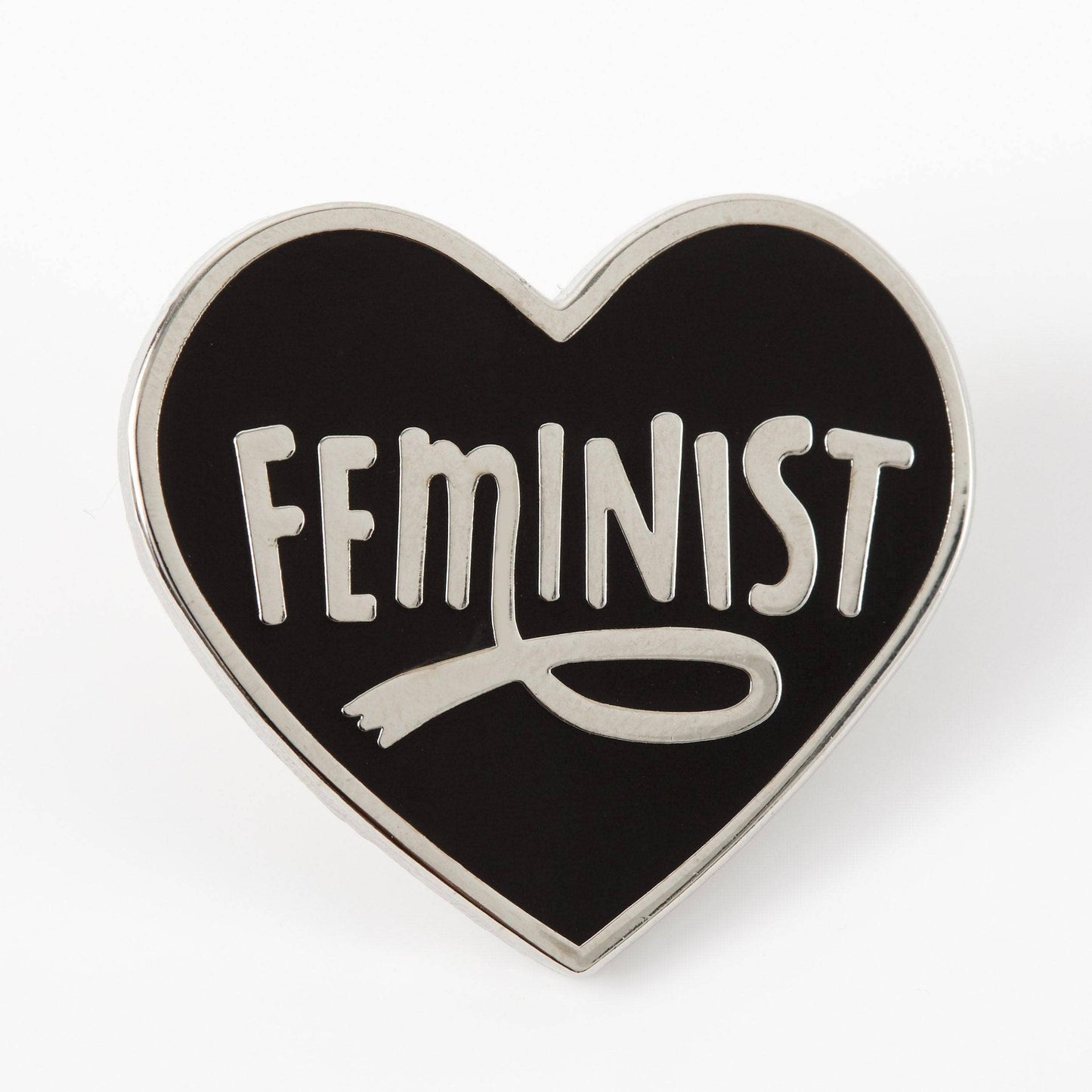 Punky Pins - Épinglette en émail noir Feminist Heart - Édition limitée