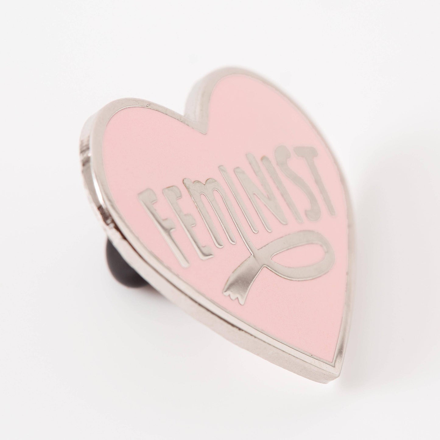 Punky Pins - Épinglette en émail rose bébé Feminist Heart - Édition limitée