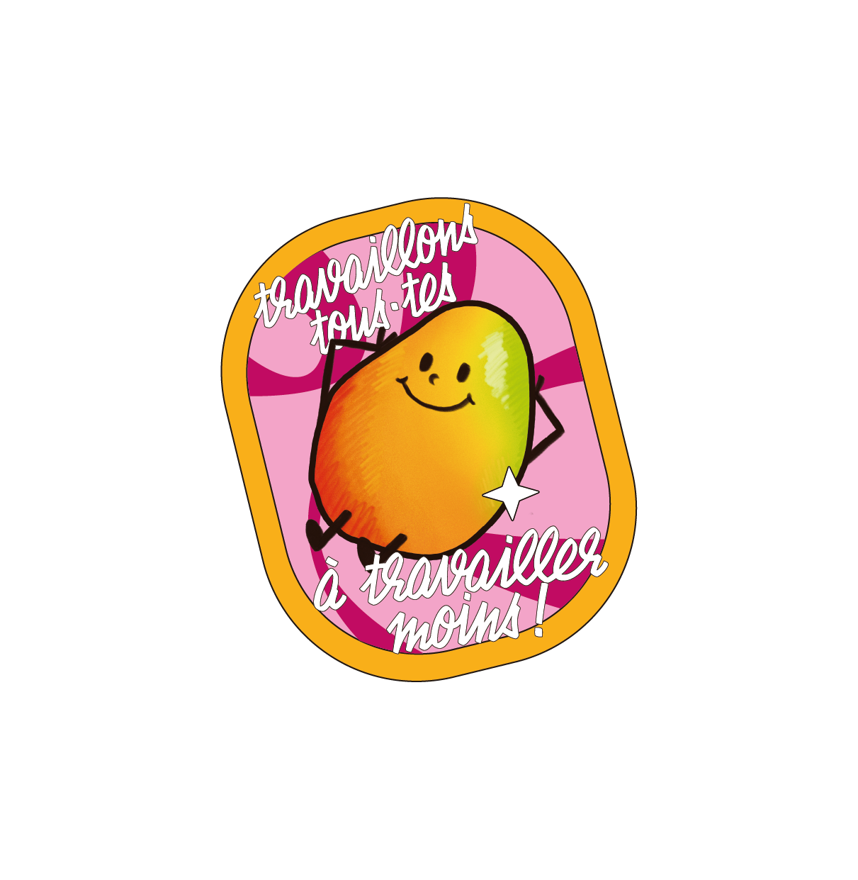Stickers Travaillons tous.tes à travailler moins !